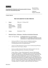 Journal der 908. Plenarsitzung des Forums