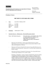 Giornale della 908a Seduta plenaria del Foro di cooperazione per la sicurezza