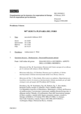 Giornale della 907a Seduta plenaria del Foro di cooperazione per la sicurezza
