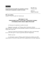Décision No 1/19 du Forum pour la coopération en matière de sécurité