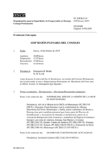 Diario de la 1218ª Sesión plenaria del Consejo Permanente 