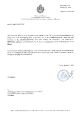 Response by the Delegation of San Marino to the Questionnaire on the Code of Conduct on Politico-Military Aspects of Security