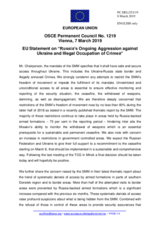 Statement by the Romanian EU Presidency on Russia’s ongoing aggression against Ukraine and illegal occupation of Crimea