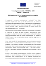 Déclaration de l’UE à l’occasion de la journée zéro discrimination