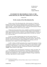 Statement by the Romanian EU Presidency on the Zero Discrimination Day, observed on 1 March 2019