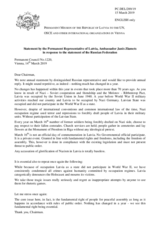 Statement by the Delegation of Latvia in response to the statement by the Delegation of the Russian Federation on the continuing glorification of Nazism in Latvia