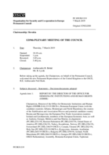 Journal of the 1219th Plenary Meeting of the Permanent Council