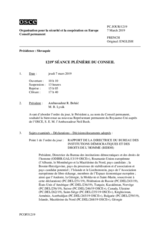 Journal de la 1219ème séance plénière du Conseil