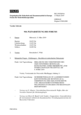 Journal der 910. Plenarsitzung des Forums