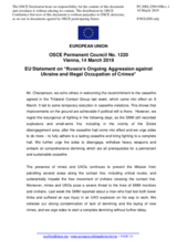 Statement by the Romanian EU Presidency on Russia’s ongoing aggression against Ukraine and illegal occupation of Crimea