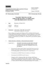 Journal of the 73rd Joint Meeting of the Forum for Security Co-operation and the Permanent Council