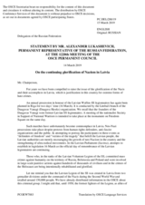 Statement by the Delegation of the Russian Federation on the continuing glorification of Nazism in Latvia