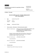 Journal de la 1222ème séance spéciale du Conseil permanent