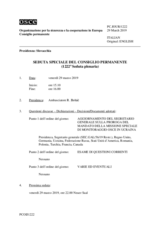 Giornale della 1222a Seduta speciale del Consiglio permanente