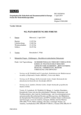 Journal der 912. Plenarsitzung des Forums