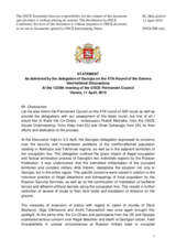 Statement by the Delegation of Georgia on the 47th round of the Geneva International Discussions, held in Geneva on 3 April 2019