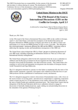 Statement by the Delegation of the United States of America on the 47th round of the Geneva International Discussions, held in Geneva on 3 April 2019