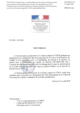 Response by the Delegation of France to the Questionnaire on the Code of Conduct on Politico-Military Aspects of Security