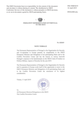Response by the Delegation of Portugal to the Questionnaire on the Code of Conduct on Politico-Military Aspects of Security