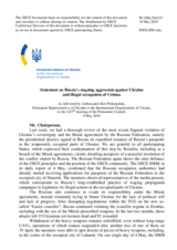 Statement by the Romanian EU Presidency on Russia’s ongoing aggression against Ukraine and illegal occupation of Crimea