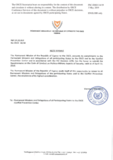 Response by the Delegation of Cyprus to the Questionnaire on the Code of Conduct on Politico-Military Aspects of Security