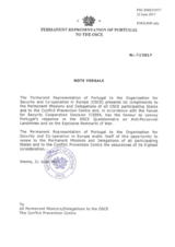 Response by the Delegation of Portugal to the Questionnaire on Anti-Personnel Mines and Explosive Remnants of War