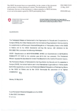 Response by the Delegation of Switzerland to the Questionnaire on Anti-Personnel Mines and Explosive Remnants of War