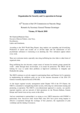 Remarks by Secretary General Thomas Greminger at the 62nd Session of the UN Commission on Narcotic Drugs