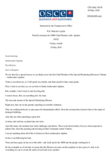Statement by the Chairperson-in-Office,  H. E. Miroslav Lajčák, on the occasion of the farewell to the outgoing Chief Monitor of the OSCE Special Monitoring Mission to Ukraine, Ambassador Ertugrul Apakan