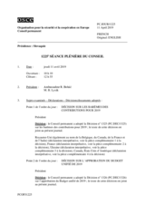 Journal de la 1225ème séance plénière du Conseil