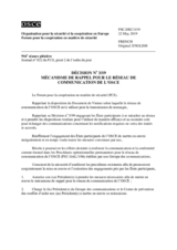 Décision No 3/19 du Forum pour la coopération en matière de sécurité