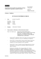 Journal de la 915ème séance plénière du Forum