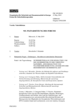 Journal der 915. Plenarsitzung des Forums