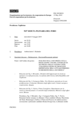 Giornale della 915a Seduta plenaria del Foro di cooperazione per la sicurezza