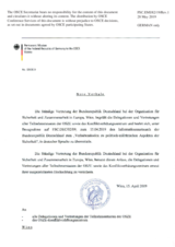 Response by the Delegation of Germany to the Questionnaire on the Code of Conduct on Politico-Military Aspects of Security