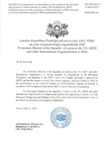 Response by the Delegation of Latvia to the Questionnaire on the Code of Conduct on Politico-Military Aspects of Security