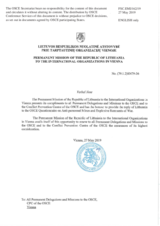Response by the Delegation of Lithuania to the Questionnaire on Anti-Personnel Mines and Explosive Remnants of War