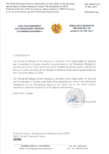 Response by the Delegation of Armenia to the Questionnaire on Anti-Personnel Mines and Explosive Remnants of War