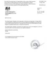 Response by the Delegation of the United Kingdom to the Questionnaire on Anti-Personnel Mines and Explosive Remnants of War