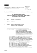 Diario de la 74ª Reunión conjunta del Foro de Cooperación en materia de Seguridad y del Consejo Permanente 