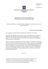 Statement by the Delegation of Norway on the abolition of the death penalty in the US state of New Hampshire