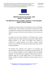 Statement by the Romanian EU Presidency on the so-called parliamentary election in the occupied Tskhinvali region/South Ossetia