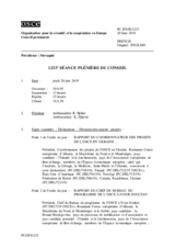 Journal de la 1233ème séance spéciale du Conseil permanent