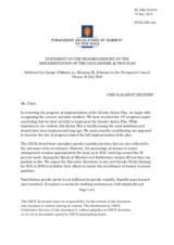Statement by the Delegation of Norway in response to the presentation by the Secretary General, Ambassador Thomas Greminger, of the Annual Evaluation Report on the Implementation of the 2004 OSCE Action Plan for the Promotion of Gender Equality
