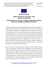 Statement by the Finnish EU Presidency on Russia’s ongoing aggression against Ukraine and illegal occupation of Crimea