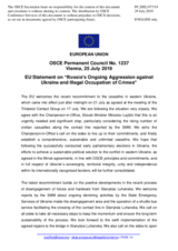 Statement by the Finnish EU Presidency on Russia’s ongoing aggression against Ukraine and illegal occupation of Crimea