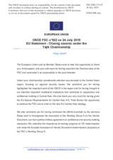 Statement by the Finnish EU Presidency in response to the closing statement by H.E. Mr. Muzaffar Huseinzoda, Deputy Minister of Foreign Affairs of the Republic of Tajikistan