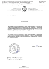 Information Exchange by the Delegation of Malta on Conventional Arms Transfer