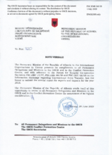 Information Exchange by the Delegation of Albania on Conventional Arms Transfer