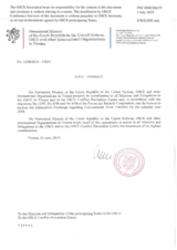 Information Exchange by the Delegation of the Czech Republic on Conventional Arms Transfer